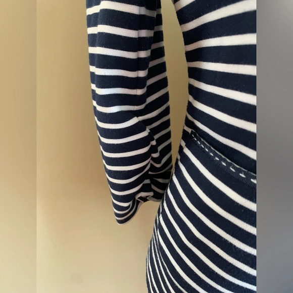 Laundry By Shelli Segal Navy and White Striped Blazer - Picture 5 of 11